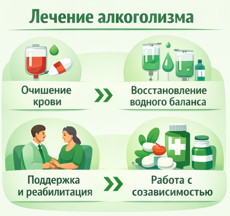 лечение алкоголизма в Поронайске этапы